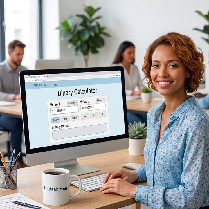 Binary Calculator - add, subtract, multiply and divide binary numbers online on HighCalc