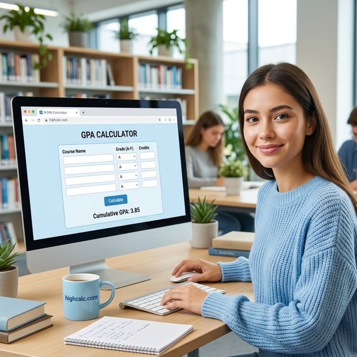 GPA Calculator — Free Semester and Cumulative GPA Calculator on HighCalc