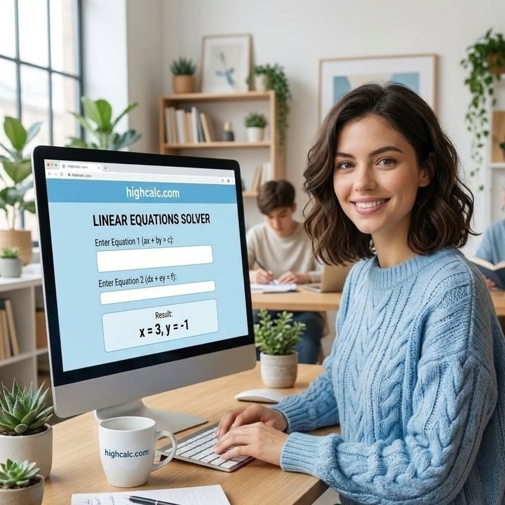 Linear Equations Calculator - solve systems of linear equations online on HighCalc