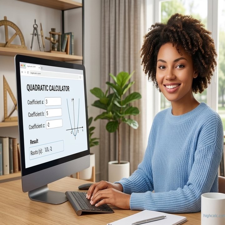 Quadratic Calculator - solve quadratic equations and find the roots online on HighCalc